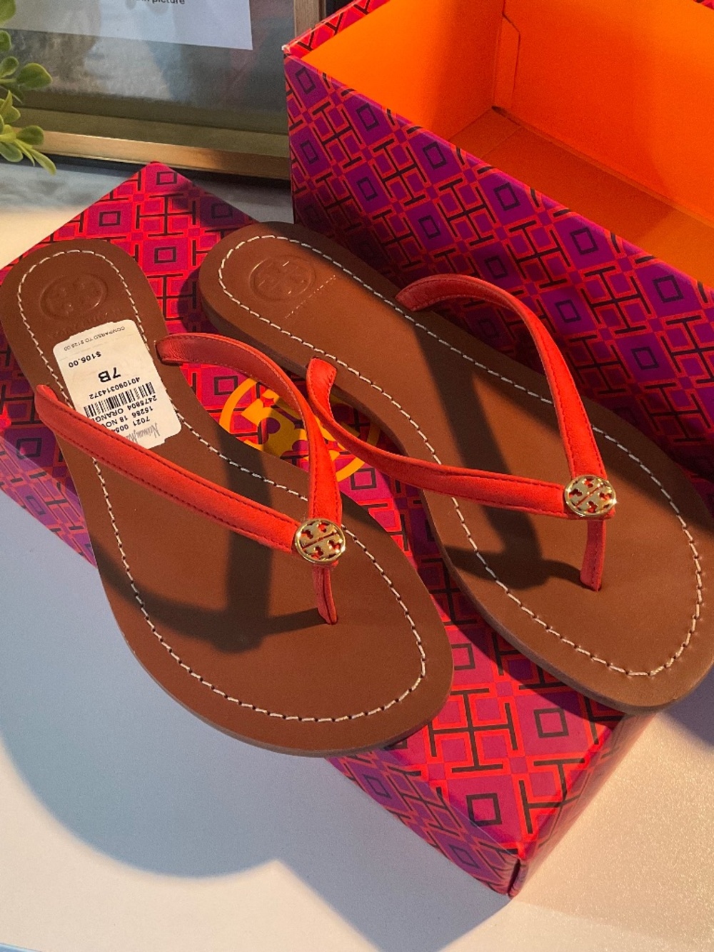 TORY BURCH, NEW, TERRA THONG SANDALS, Size 7
